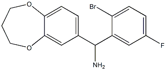 (2-bromo-5-fluorophenyl)(3,4-dihydro-2H-1,5-benzodioxepin-7-yl)methanamine Struktur