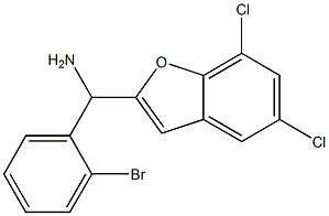 (2-bromophenyl)(5,7-dichloro-1-benzofuran-2-yl)methanamine Struktur