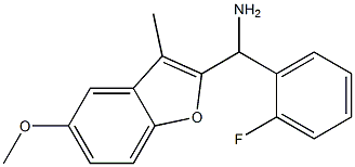 (2-fluorophenyl)(5-methoxy-3-methyl-1-benzofuran-2-yl)methanamine Struktur