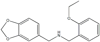 (2H-1,3-benzodioxol-5-ylmethyl)[(2-ethoxyphenyl)methyl]amine Struktur