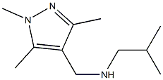 (2-methylpropyl)[(1,3,5-trimethyl-1H-pyrazol-4-yl)methyl]amine Struktur