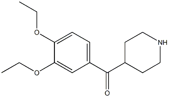 (3,4-diethoxyphenyl)(piperidin-4-yl)methanone Struktur