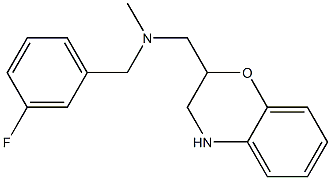 (3,4-dihydro-2H-1,4-benzoxazin-2-ylmethyl)[(3-fluorophenyl)methyl]methylamine Struktur