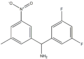 (3,5-difluorophenyl)(3-methyl-5-nitrophenyl)methanamine Struktur