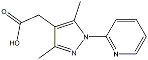 (3,5-dimethyl-1-pyridin-2-yl-1H-pyrazol-4-yl)acetic acid Struktur