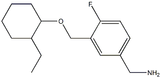 (3-{[(2-ethylcyclohexyl)oxy]methyl}-4-fluorophenyl)methanamine Struktur