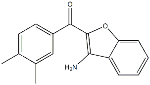 (3-amino-1-benzofuran-2-yl)(3,4-dimethylphenyl)methanone Struktur