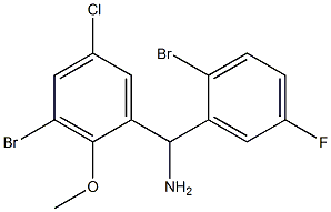 (3-bromo-5-chloro-2-methoxyphenyl)(2-bromo-5-fluorophenyl)methanamine Struktur