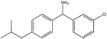 (3-chlorophenyl)[4-(2-methylpropyl)phenyl]methanamine Struktur