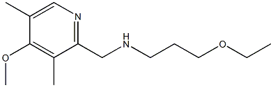 (3-ethoxypropyl)[(4-methoxy-3,5-dimethylpyridin-2-yl)methyl]amine Struktur