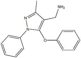 (3-methyl-5-phenoxy-1-phenyl-1H-pyrazol-4-yl)methanamine Struktur