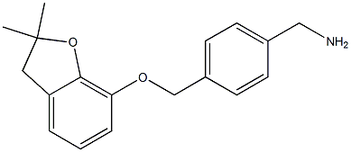 (4-{[(2,2-dimethyl-2,3-dihydro-1-benzofuran-7-yl)oxy]methyl}phenyl)methanamine Struktur