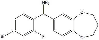 (4-bromo-2-fluorophenyl)(3,4-dihydro-2H-1,5-benzodioxepin-7-yl)methanamine Struktur