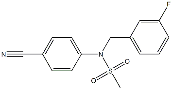 (4-cyanophenyl)-N-[(3-fluorophenyl)methyl]methanesulfonamide Struktur