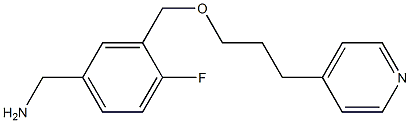 (4-fluoro-3-{[3-(pyridin-4-yl)propoxy]methyl}phenyl)methanamine Struktur