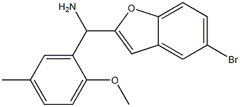 (5-bromo-1-benzofuran-2-yl)(2-methoxy-5-methylphenyl)methanamine Struktur