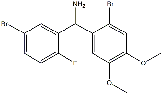 (5-bromo-2-fluorophenyl)(2-bromo-4,5-dimethoxyphenyl)methanamine Struktur