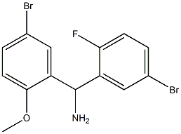 (5-bromo-2-fluorophenyl)(5-bromo-2-methoxyphenyl)methanamine Struktur