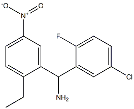 (5-chloro-2-fluorophenyl)(2-ethyl-5-nitrophenyl)methanamine Struktur