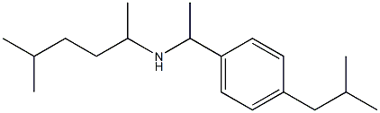 (5-methylhexan-2-yl)({1-[4-(2-methylpropyl)phenyl]ethyl})amine Struktur