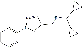 (dicyclopropylmethyl)[(1-phenyl-1H-pyrazol-4-yl)methyl]amine Struktur