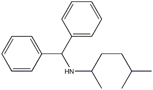 (diphenylmethyl)(5-methylhexan-2-yl)amine Struktur