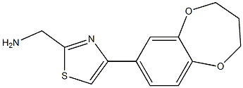 [4-(3,4-dihydro-2H-1,5-benzodioxepin-7-yl)-1,3-thiazol-2-yl]methanamine Struktur