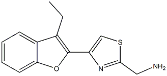 [4-(3-ethyl-1-benzofuran-2-yl)-1,3-thiazol-2-yl]methanamine Struktur