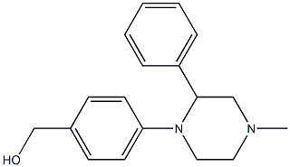 [4-(4-methyl-2-phenylpiperazin-1-yl)phenyl]methanol Struktur