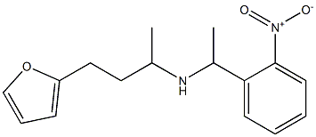 [4-(furan-2-yl)butan-2-yl][1-(2-nitrophenyl)ethyl]amine Struktur