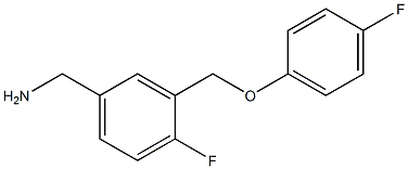 [4-fluoro-3-(4-fluorophenoxymethyl)phenyl]methanamine Struktur