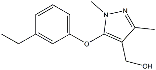 [5-(3-ethylphenoxy)-1,3-dimethyl-1H-pyrazol-4-yl]methanol Struktur