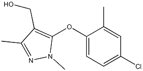 [5-(4-chloro-2-methylphenoxy)-1,3-dimethyl-1H-pyrazol-4-yl]methanol Struktur