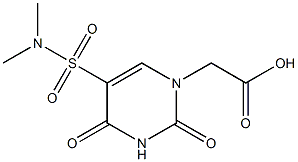 [5-[(dimethylamino)sulfonyl]-2,4-dioxo-3,4-dihydropyrimidin-1(2H)-yl]acetic acid Struktur