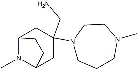 [8-methyl-3-(4-methyl-1,4-diazepan-1-yl)-8-azabicyclo[3.2.1]octan-3-yl]methanamine Struktur