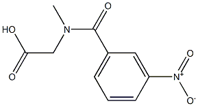 [methyl(3-nitrobenzoyl)amino]acetic acid Struktur