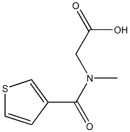 [methyl(thien-3-ylcarbonyl)amino]acetic acid Struktur