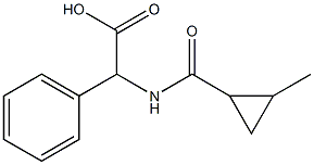 {[(2-methylcyclopropyl)carbonyl]amino}(phenyl)acetic acid Struktur