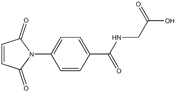 {[4-(2,5-dioxo-2,5-dihydro-1H-pyrrol-1-yl)benzoyl]amino}acetic acid Struktur