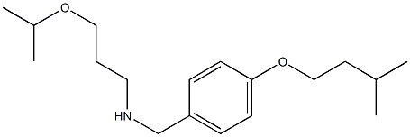 {[4-(3-methylbutoxy)phenyl]methyl}[3-(propan-2-yloxy)propyl]amine Struktur