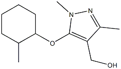 {1,3-dimethyl-5-[(2-methylcyclohexyl)oxy]-1H-pyrazol-4-yl}methanol Struktur