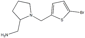 {1-[(5-bromothiophen-2-yl)methyl]pyrrolidin-2-yl}methanamine Struktur