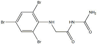 {2-[(2,4,6-tribromophenyl)amino]acetyl}urea Struktur