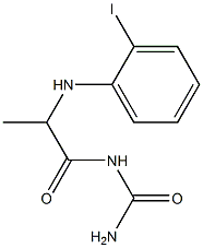 {2-[(2-iodophenyl)amino]propanoyl}urea Struktur