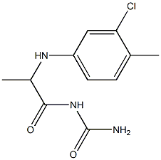 {2-[(3-chloro-4-methylphenyl)amino]propanoyl}urea Struktur