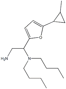 {2-amino-1-[5-(2-methylcyclopropyl)furan-2-yl]ethyl}dibutylamine Struktur