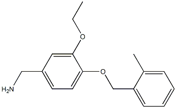 {3-ethoxy-4-[(2-methylphenyl)methoxy]phenyl}methanamine Struktur