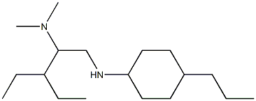 {3-ethyl-1-[(4-propylcyclohexyl)amino]pentan-2-yl}dimethylamine Struktur