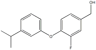 {3-fluoro-4-[3-(propan-2-yl)phenoxy]phenyl}methanol Struktur