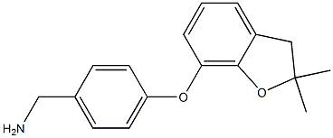 {4-[(2,2-dimethyl-2,3-dihydro-1-benzofuran-7-yl)oxy]phenyl}methanamine Struktur